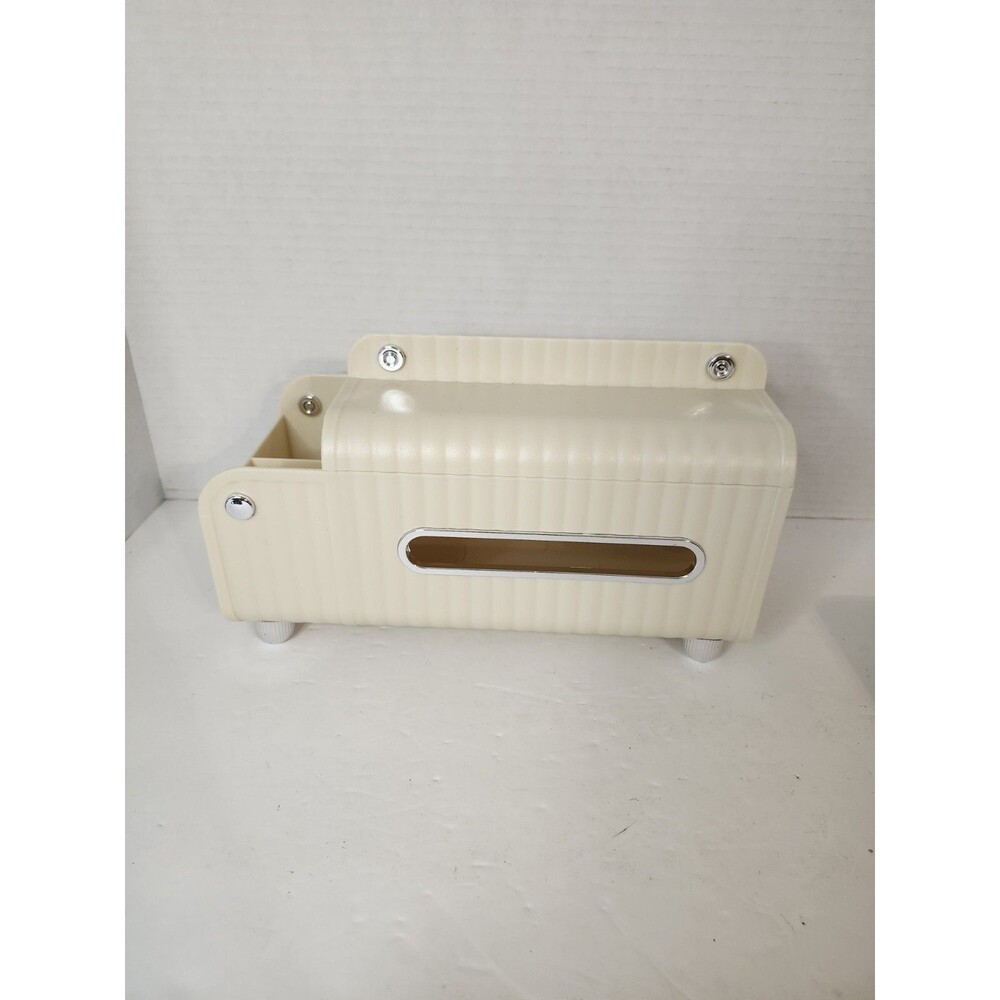 Tissue Box With Accessory Holder.